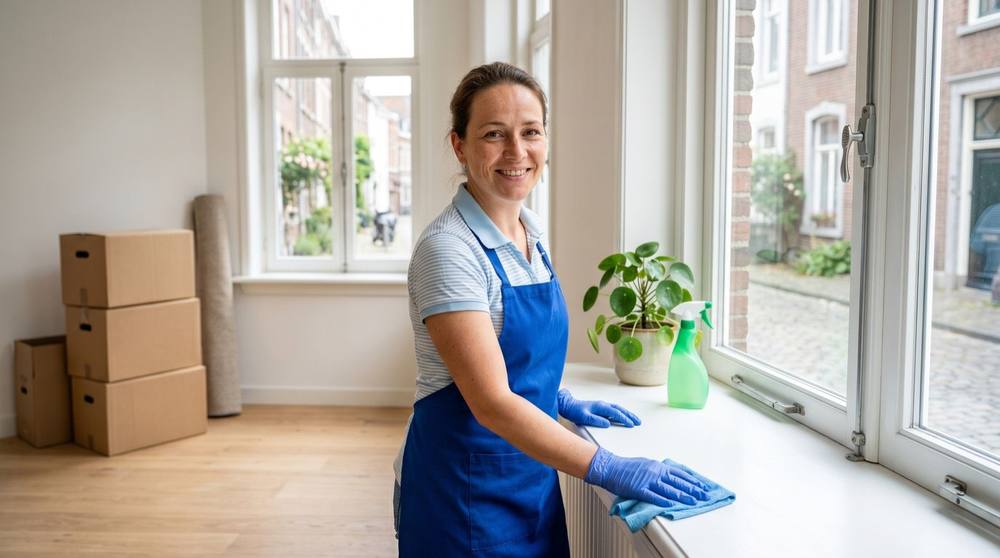 Licht, net schoongemaakt leeg appartement, klaar voor oplevering in Maastricht